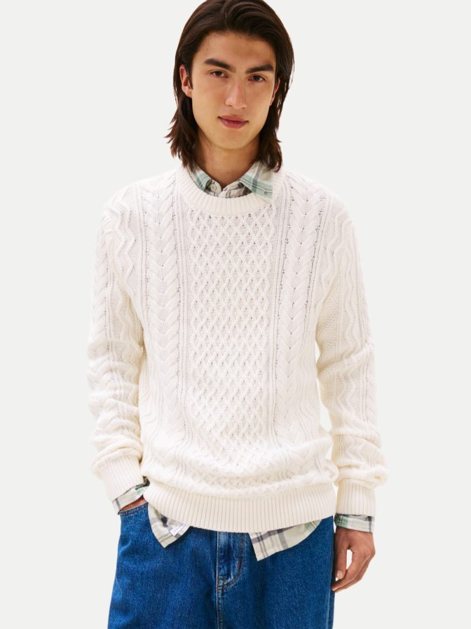 Tommy Jeans Slim-Fit Pullover mit Strick-Muster bei Robert Ley