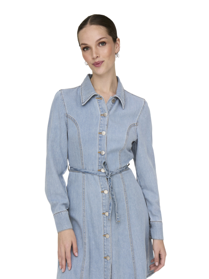 JDY JDYKAMMA LS BELT SHORT DRESS DNM bei Robert Ley