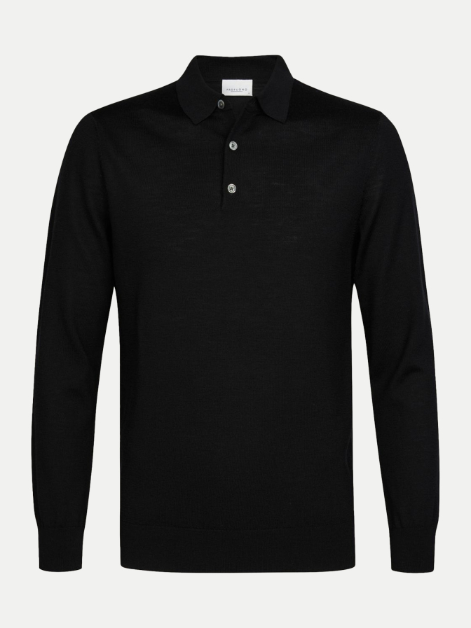 PROFUOMO Pullover mit Polokragen aus Wolle bei Robert Ley