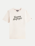 Tommy Hilfiger T-Shirt mit Logo-Print ACJ-BEIGE bei Robert Ley