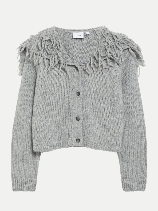 Comma Strickjacke mit Fransen bei Robert Ley