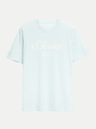 s.Oliver RED LABEL T-Shirt mit Logo-Print 51D1-BLUE bei Robert Ley