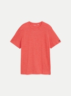 Tom Tailor Casual T-Shirt in Melange-Optik 40372-red fine stripe bei Robert Ley