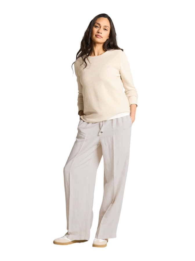 Tom Tailor Casual linen loose fit wide leg pants bei Robert Ley