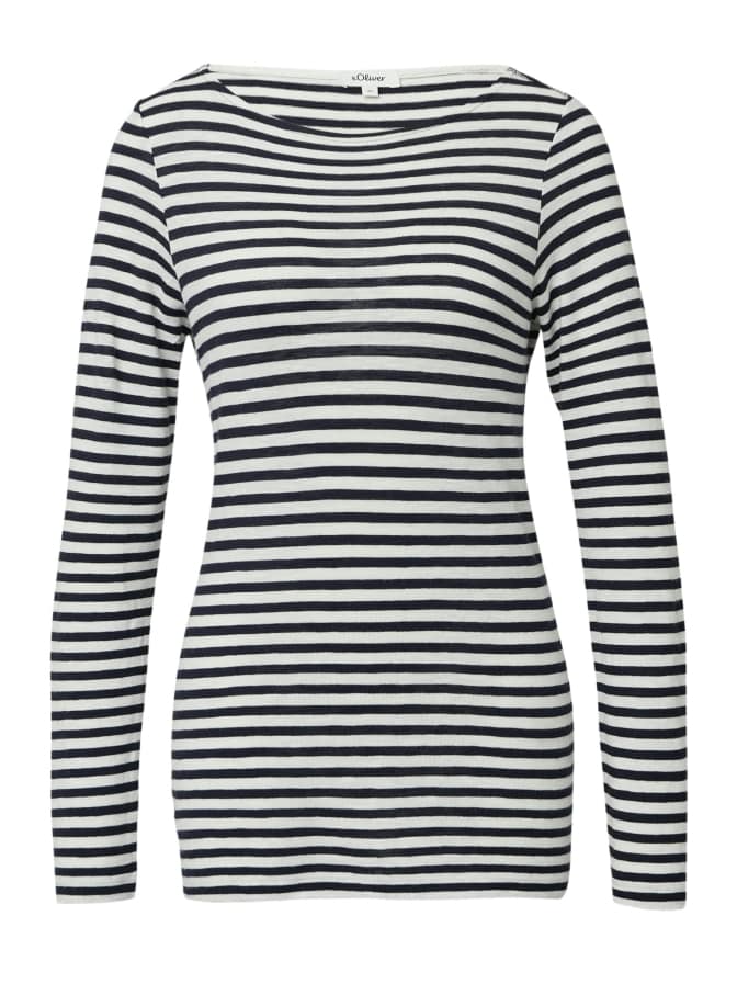 s.Oliver RED LABEL Langarmshirt mit U-Boot-Ausschnitt bei Robert Ley