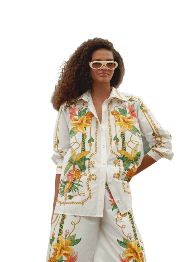 Farm Rio Langarmhemd Tropical Royalty bei Robert Ley