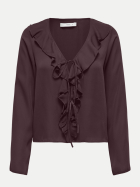 Only Bluse ONLVINNI mit Rüschenkragen 184723-Fudge bei Robert Ley