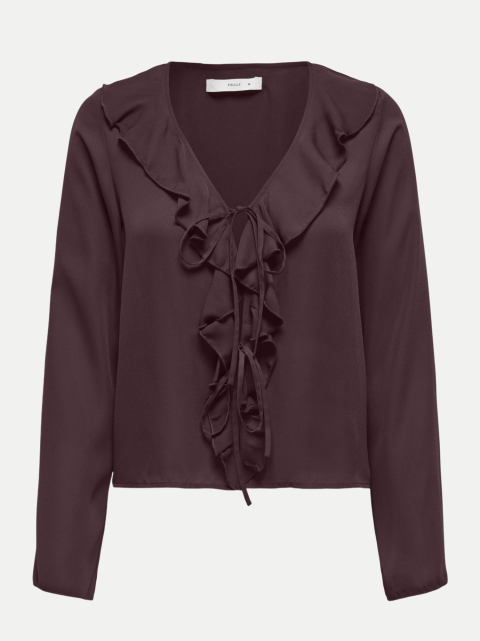 Only Bluse ONLVINNI mit Rüschenkragen bei Robert Ley