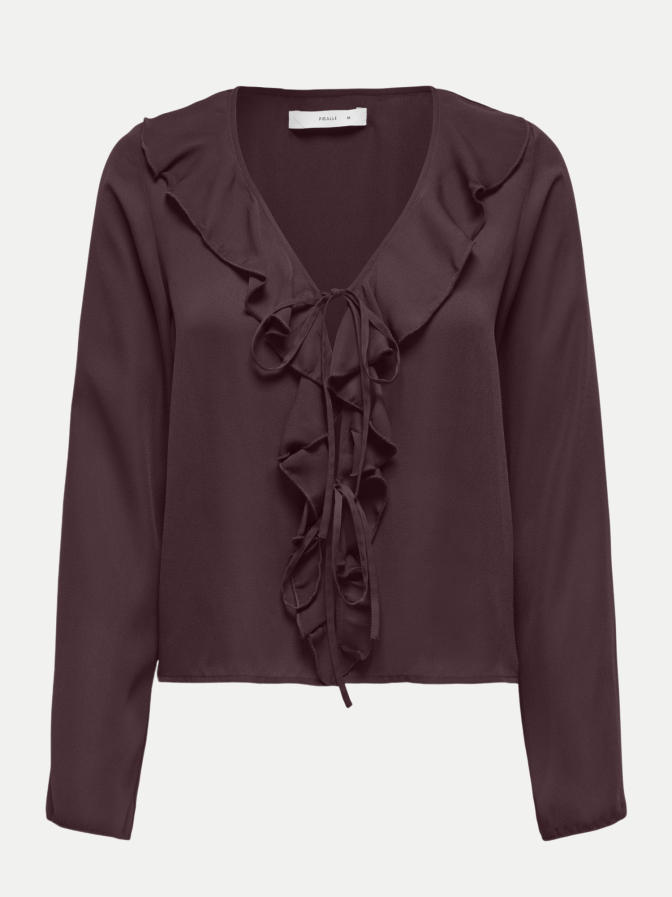 Only Bluse ONLVINNI mit Rüschenkragen bei Robert Ley