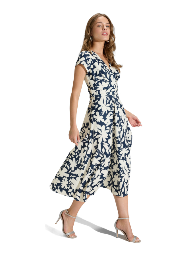 Swing Midi Kleid aus bedrucktem Scuba bei Robert Ley