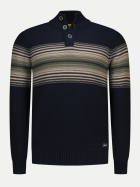 NZA New Zealand Auckland Pullover mit Streifenmuster 2668-OXFORD NAVY MELANGE bei Robert Ley