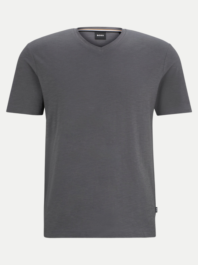 BOSS Black Basic T-Shirt mit V-Ausschnitt bei Robert Ley