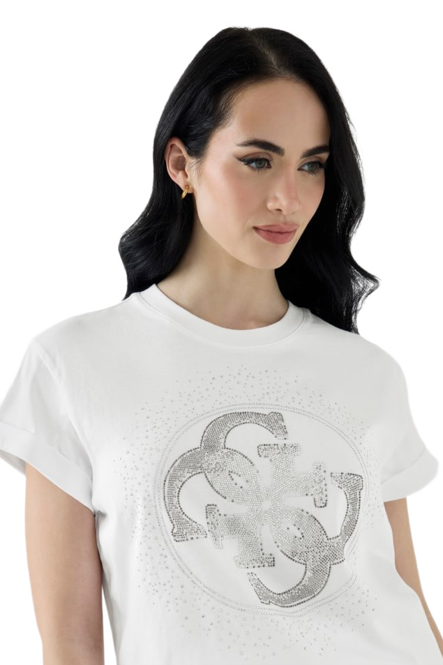 Guess T-Shirt mit Strass-Logo bei Robert Ley
