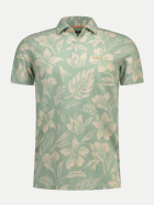 NZA New Zealand Auckland Poloshirt mit Allover-Print 1786-FRESH ARMY bei Robert Ley