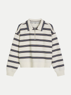 Marc O'Polo DENIM Polo Sweatshirt 1257-Offwhite_Multi_01 bei Robert Ley