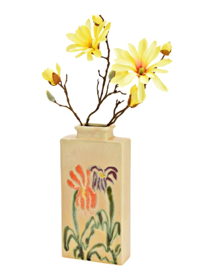 G.WURM Vase Blumen aus Steingut 14x28x6 bei Robert Ley
