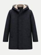 Harris Wharf London Parka aus gepresster Wolle und Boucle 359 marine bei Robert Ley