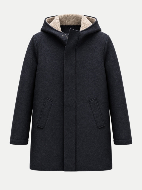 Harris Wharf London Parka aus gepresster Wolle und Boucle bei Robert Ley