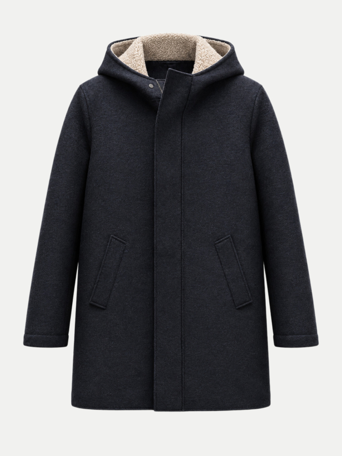 Harris Wharf London Parka aus gepresster Wolle und Boucle bei Robert Ley