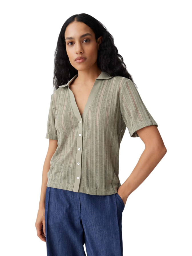 Opus Poloshirt Sugaha mit V-Ausschnitt bei Robert Ley