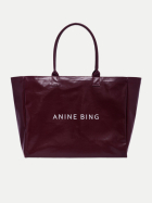 Anine Bing Leo Tragetasche aus beschichtetem Canvas burgundy bei Robert Ley