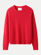 Soft Goat Oversized Kaschmirpullover Boyfriend Crewneck rouge bei Robert Ley