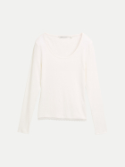 Tom Tailor Denim Langarmshirt mit Spitzen-Detail 10332-off white bei Robert Ley