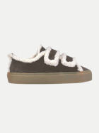 INUIKII Sneaker Shearling Low Velcro dark brown bei Robert Ley