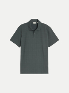 Tom Tailor Casual Polohemd  mit einem strukturierten Karomuster 14406-Darkest Olive bei Robert Ley