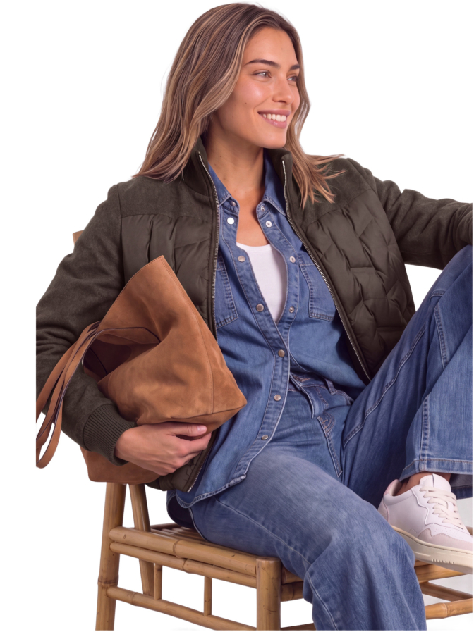 Street One Steppjacke mit Strukturmix bei Robert Ley