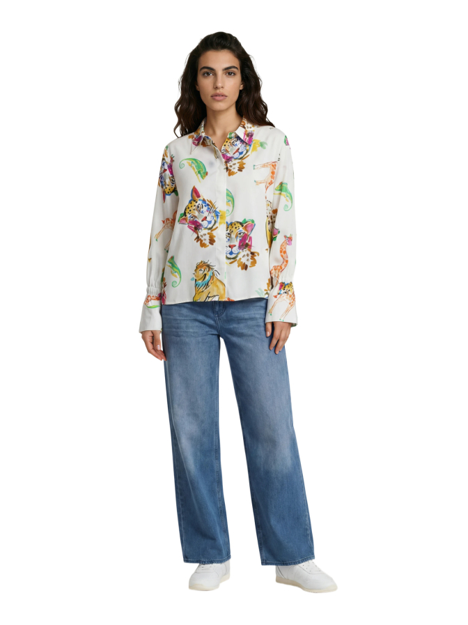 Milano Italy Bluse mit Allover-Print bei Robert Ley