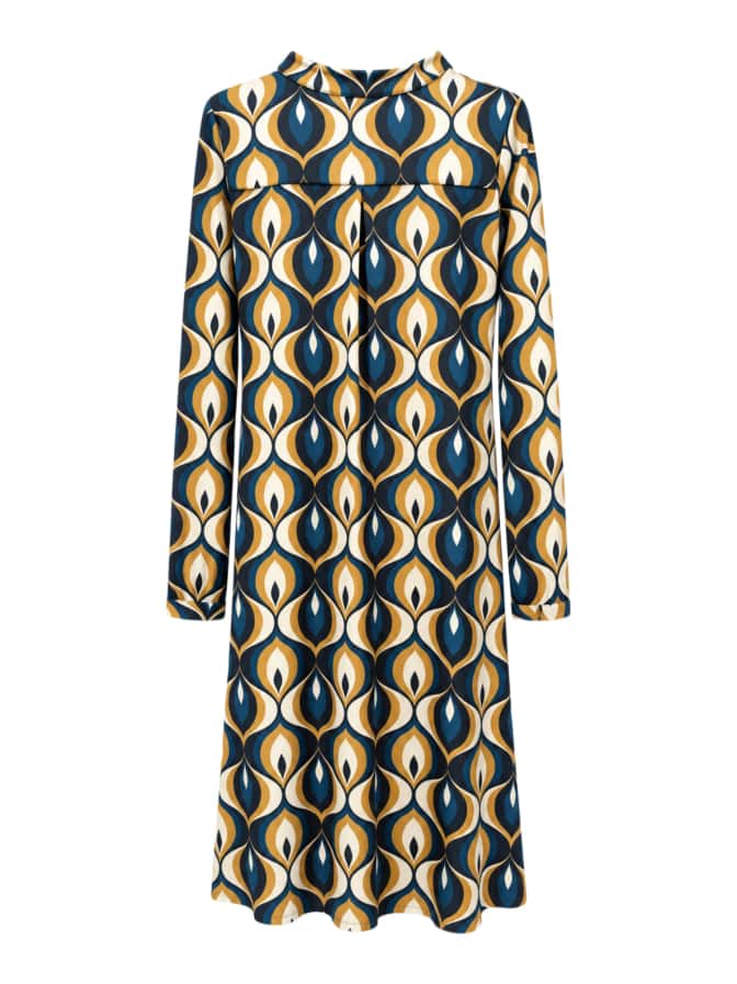 Robert Ley Hemdblusenkleid mit grafischen Retro-Muster bei Robert Ley