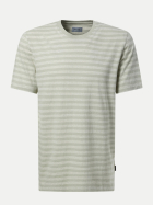 Pierre Cardin T-Shirt mit Streifenmuster 5013-Desert Sage bei Robert Ley