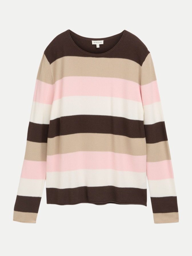 Tom Tailor Casual Gestreifter Strickpullover bei Robert Ley