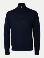 SELECTED HOMME Strickpullover mit Reißverschluss 178814-Navy Blazer bei Robert Ley