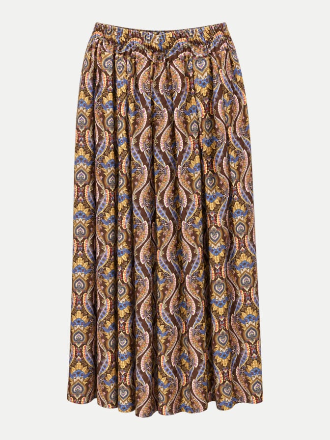 Insieme Plisseerock mit Paisley-Muster bei Robert Ley