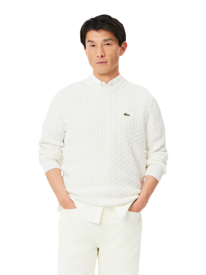 Lacoste Pullover mit Zopfmuster bei Robert Ley