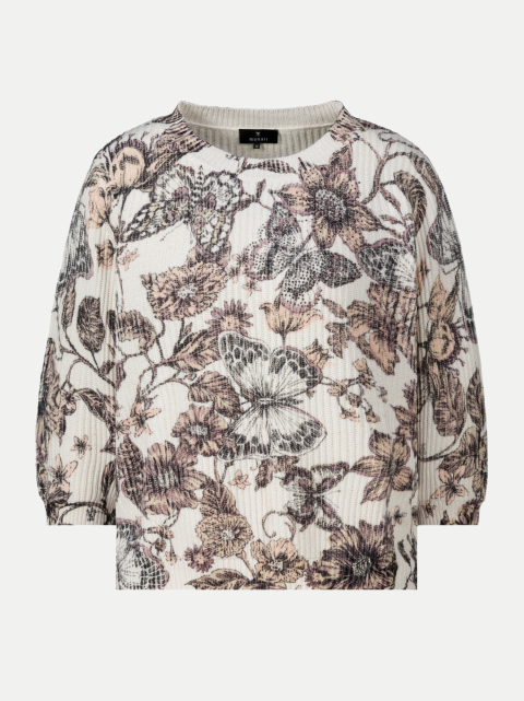 Monari Strickpullover mit Blumenmuster bei Robert Ley