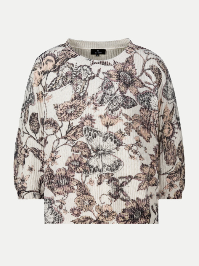 Monari Strickpullover mit Blumenmuster bei Robert Ley