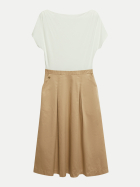 s.Oliver BLACK LABEL Kleid mit Kontrastrock 0200-WHITE bei Robert Ley
