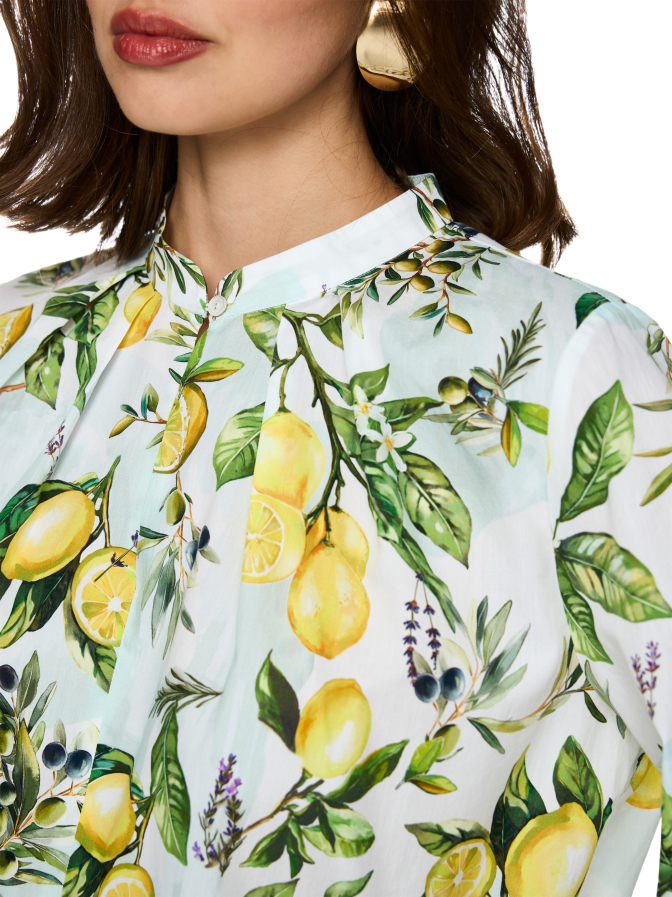 Marc Cain Baumwollbluse mit Zitronen-Print bei Robert Ley