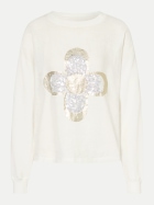 Grace Sweatshirt mit Leinenpatch 102 offwhite bei Robert Ley