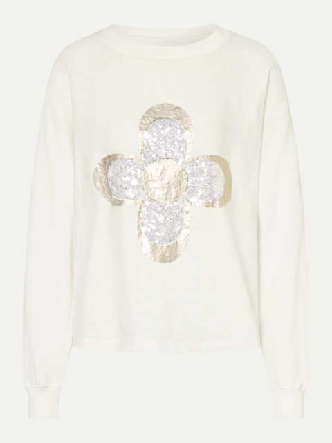 Grace Sweatshirt mit Leinenpatch bei Robert Ley