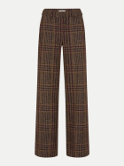 Brax Wide-Leg Hose MAINE mit Karo-Muster 55-brunette bei Robert Ley