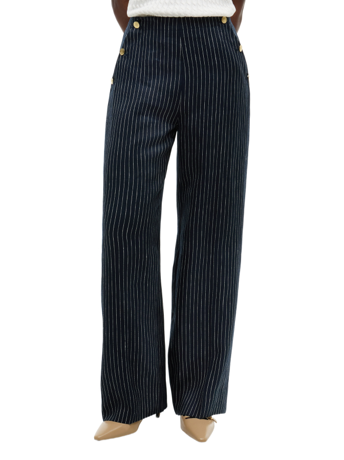Tommy Hilfiger Nadelstreifenhose mit Knopfdetails bei Robert Ley