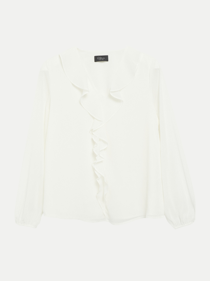 s.Oliver BLACK LABEL Crêpe-Bluse mit V-Ausschnitt bei Robert Ley