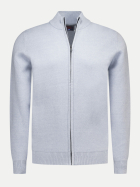 NZA New Zealand Auckland Strickjacke mit Reißverschluss 2694-SOFT OCEAN MELANGE bei Robert Ley