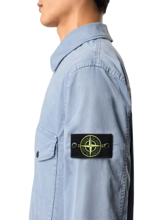 STONE ISLAND Overshirt mit Logo-Badge bei Robert Ley