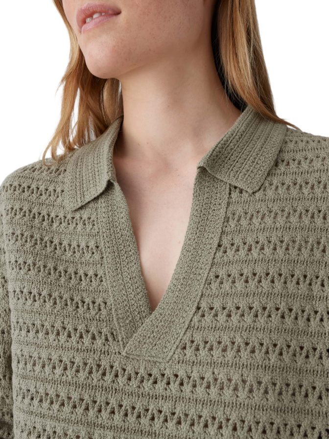 Opus Kurzarmpullover Garakino mit Lochmuster bei Robert Ley