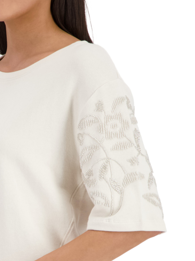 Monari Sweatshirt mit Perlenschmuck bei Robert Ley